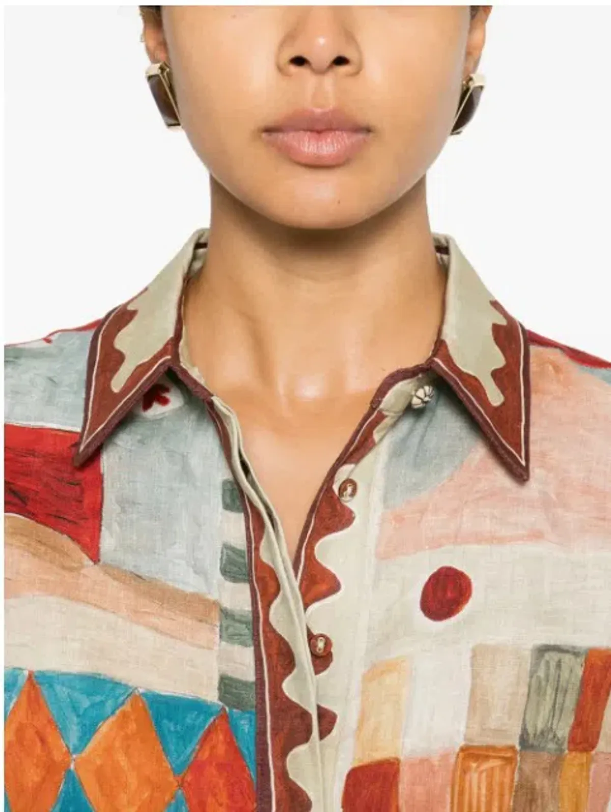 Alemais Michelle Shirt Shorts Set Moroccan Print Size 12 - Image 2