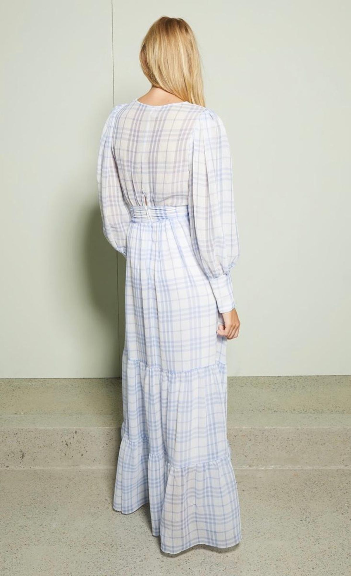 Bec & Bridge Alexa Midi Dress Gingham Print Size 8 - Image 3