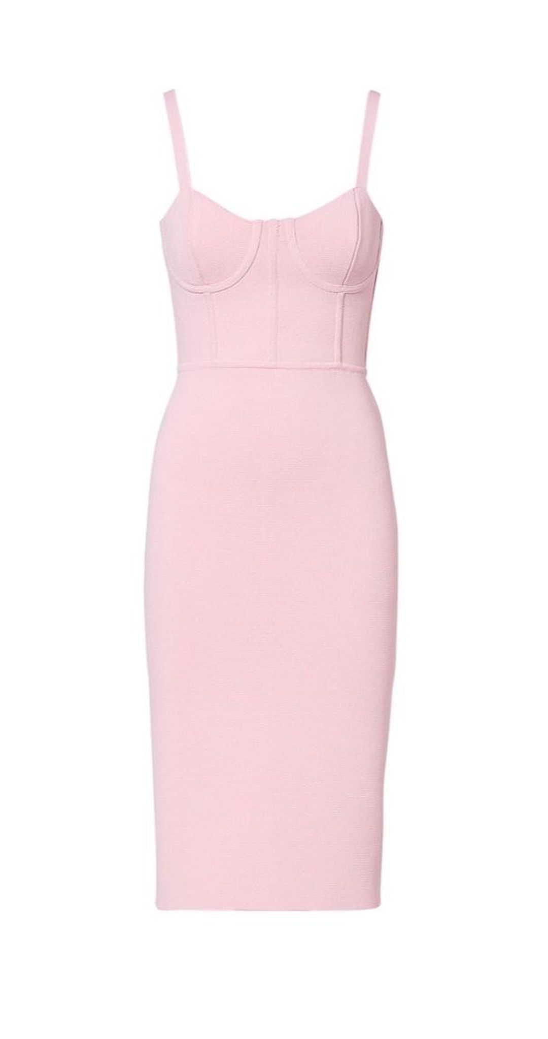Scanlan Theodore Crepe Knit Bustier Dress Pink Size 8 for rent on The Volte - main image