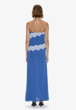 Christopher Esber Verve Lace Strapless Dress azurite white Size 6 for rent on The Volte - image 2