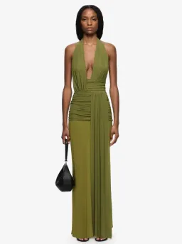 Bec and Bridge Cassis Drape Maxi in Fern Green Size 10 for rent on The Volte - image 1