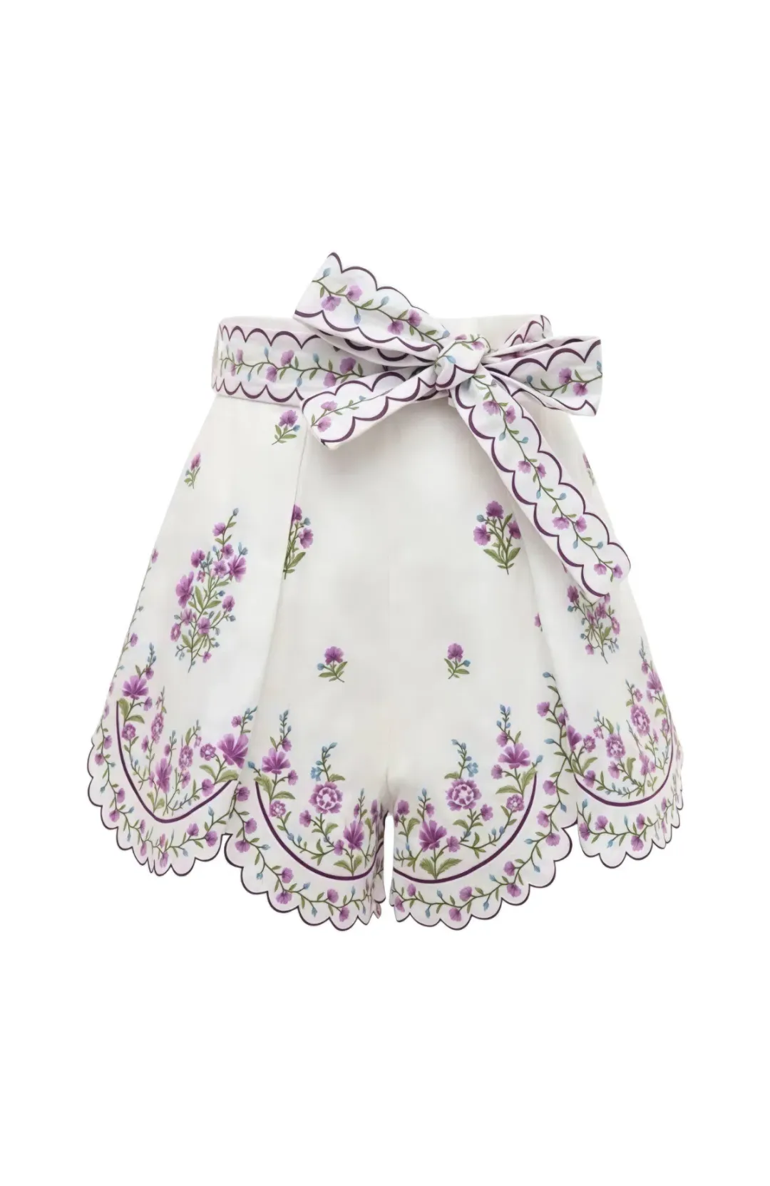 Zimmermann Poppy Scalloped Blouse & Shorts Set Size AU 8 / 0 for rent on The Volte - main image