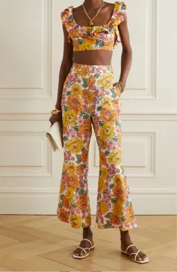 Zimmermann Poppy Floral Print Crop & Pants Set AU 10 / 1 for rent on The Volte - image 3