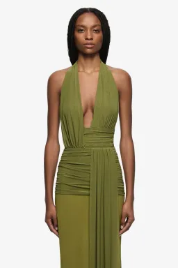 Bec & Bridge Cassis Drape Maxi Olive Green for rent on The Volte - image 1