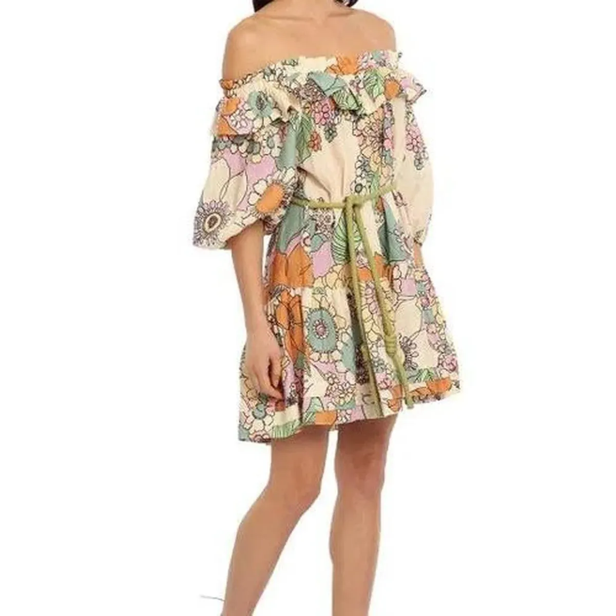 Alemais Farah ruffle mini dress - Image 1