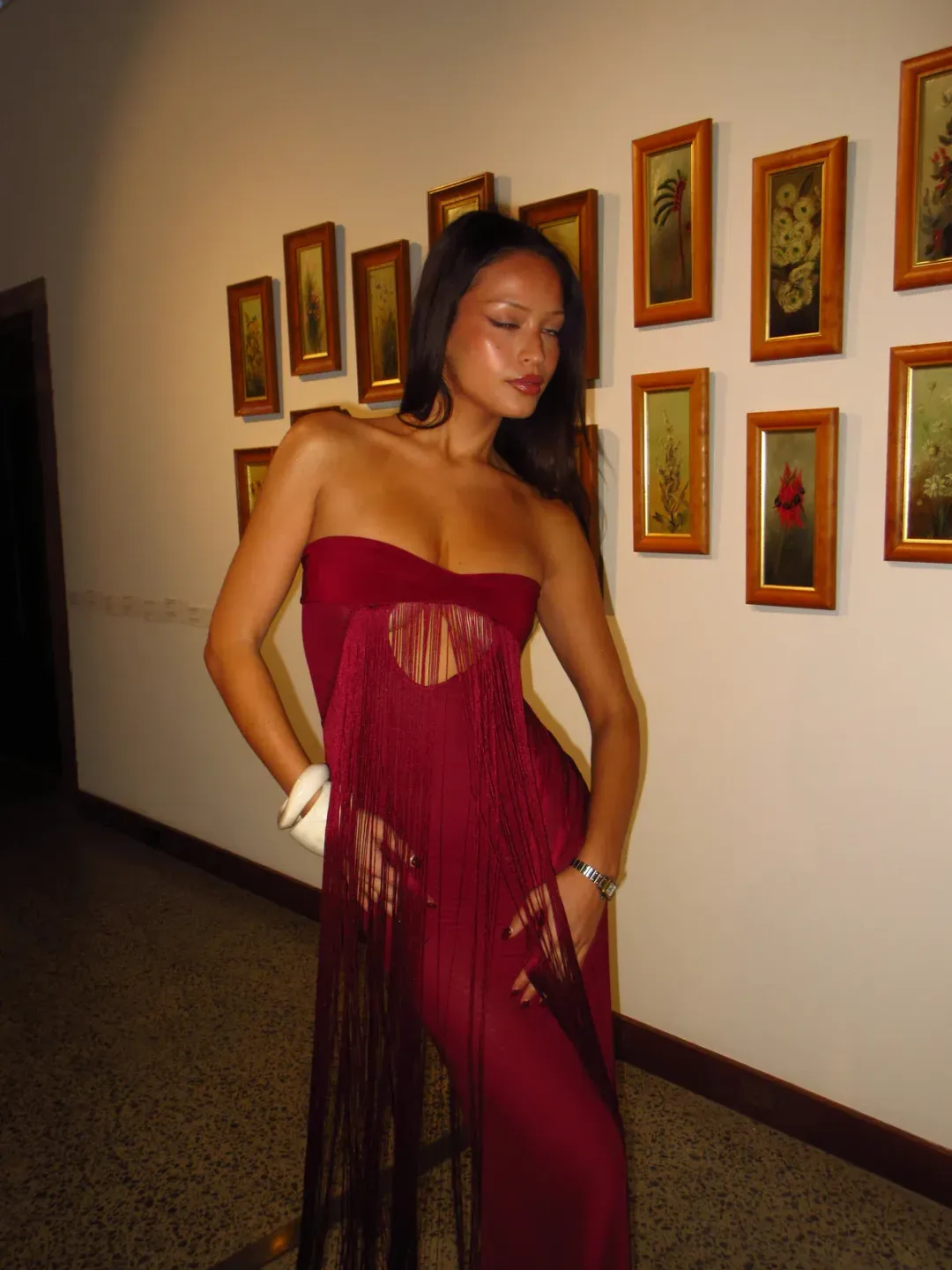 Deconduarte Venus Dress size small Wine for rent on The Volte - main image