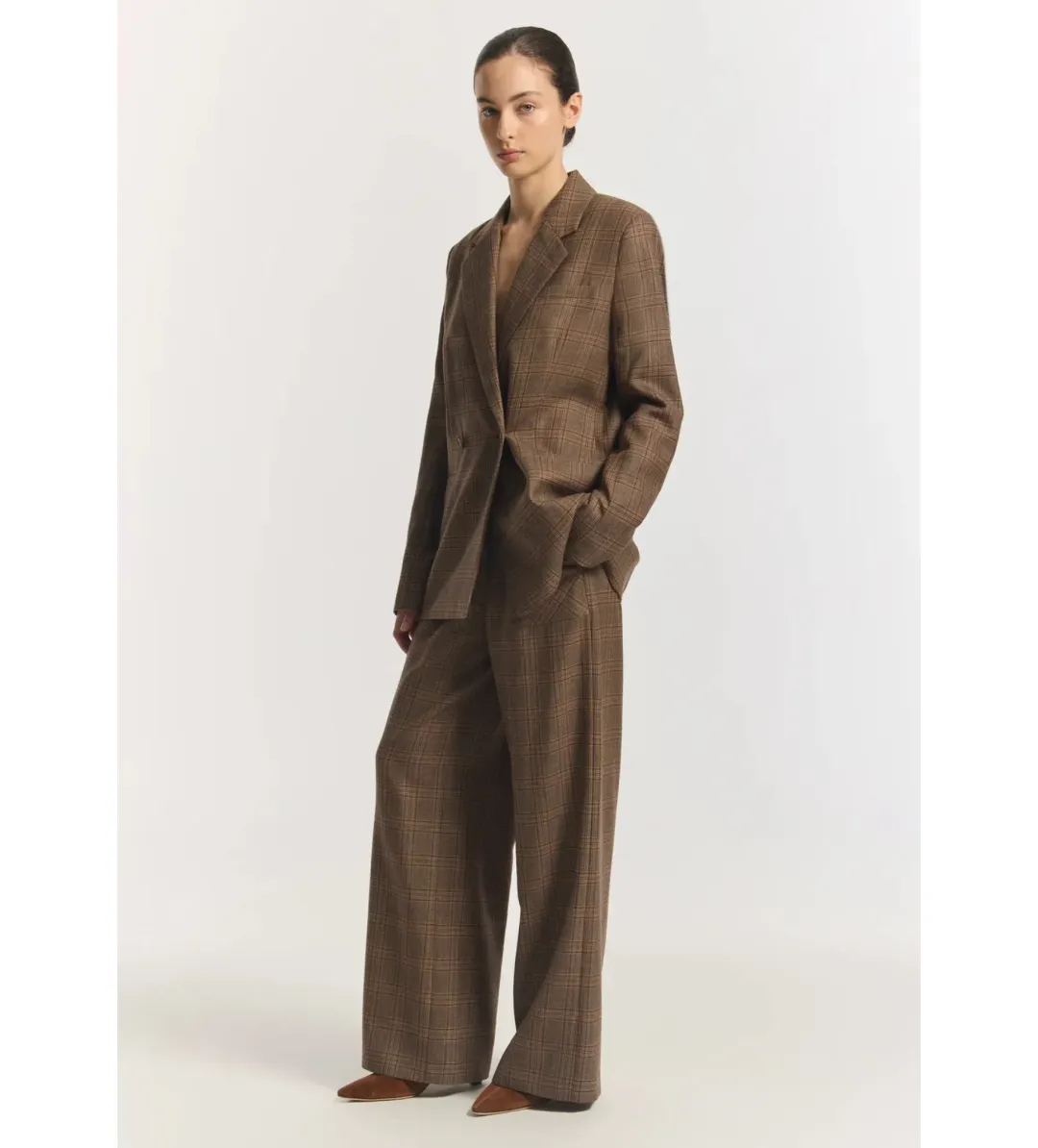 Viktoria & Woods Academia Blazer & Clement Pant Set in Tapestry Check Size 8 for rent on The Volte - main image