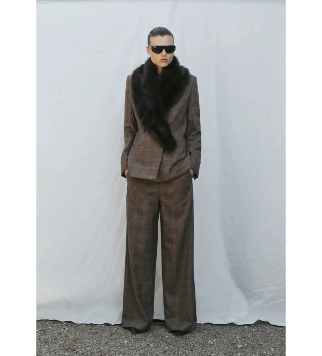 Viktoria & Woods Academia Blazer & Clement Pant Set in Tapestry Check Size 8 for rent on The Volte - main image