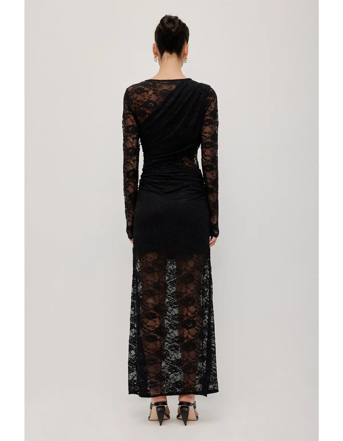 AJE STUDIO Nerida Lace Maxi Dress Black Size M - Image 3