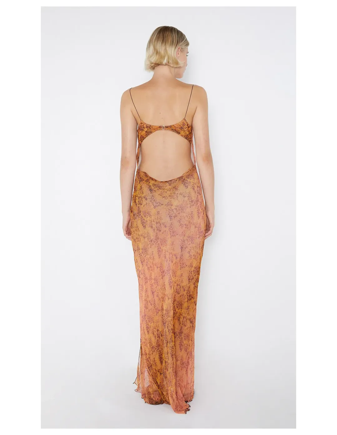 Bec and Bridge Fleur De Lis Maxi Dress Orange Size 10 for rent on The Volte - main image
