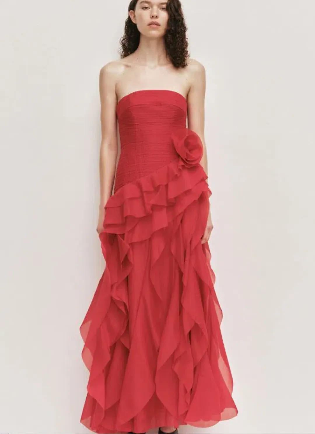 Aje Canyon Gown in Scarlet Red Size 8 for rent on The Volte - main image