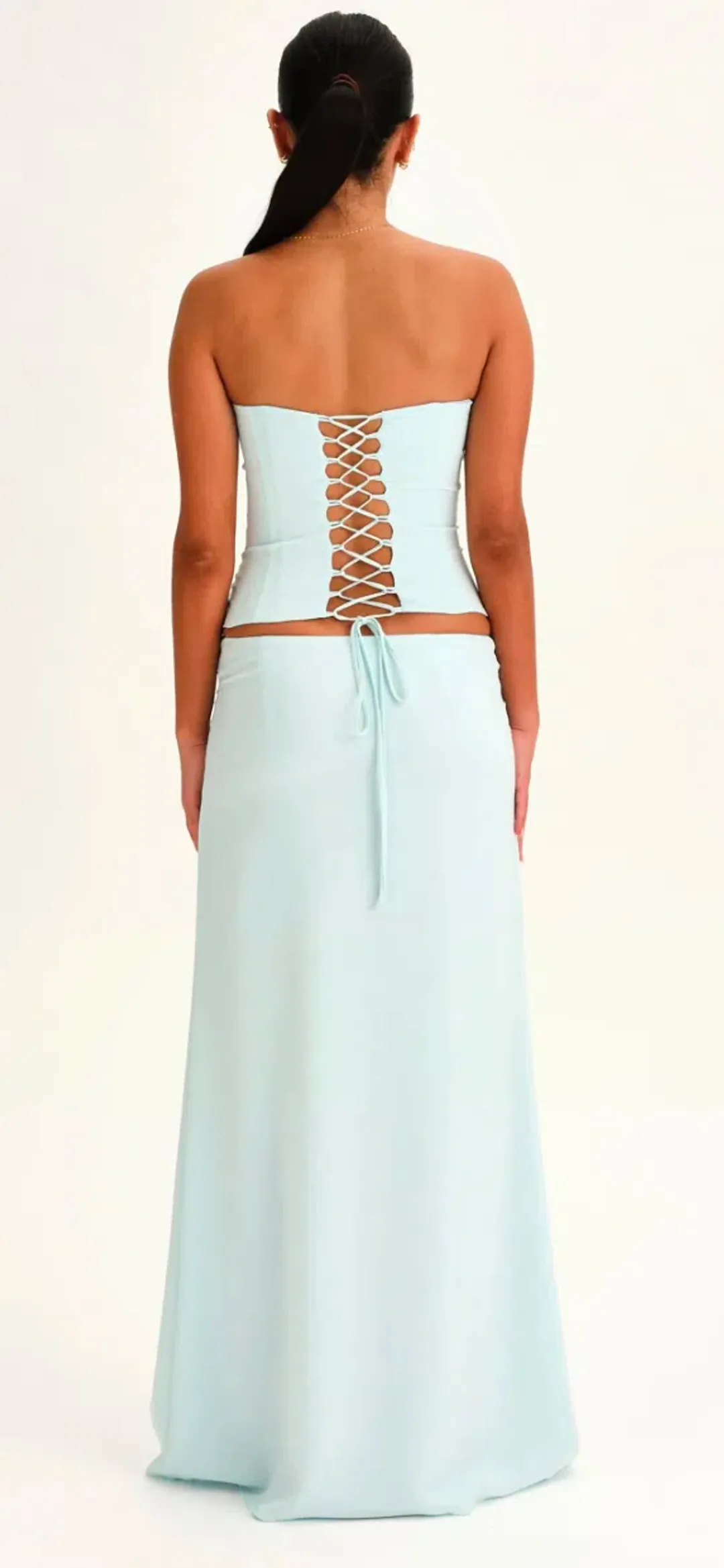 Sabelle Charlotte Corset Top and Maxi Skirt for rent on The Volte - main image
