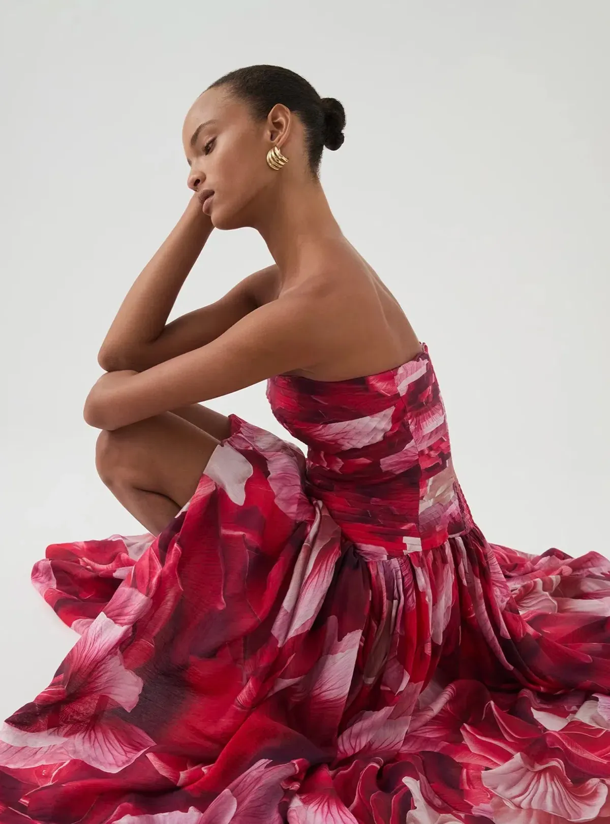 Aje Flora Gown Prismatic Floral Red - Image 2