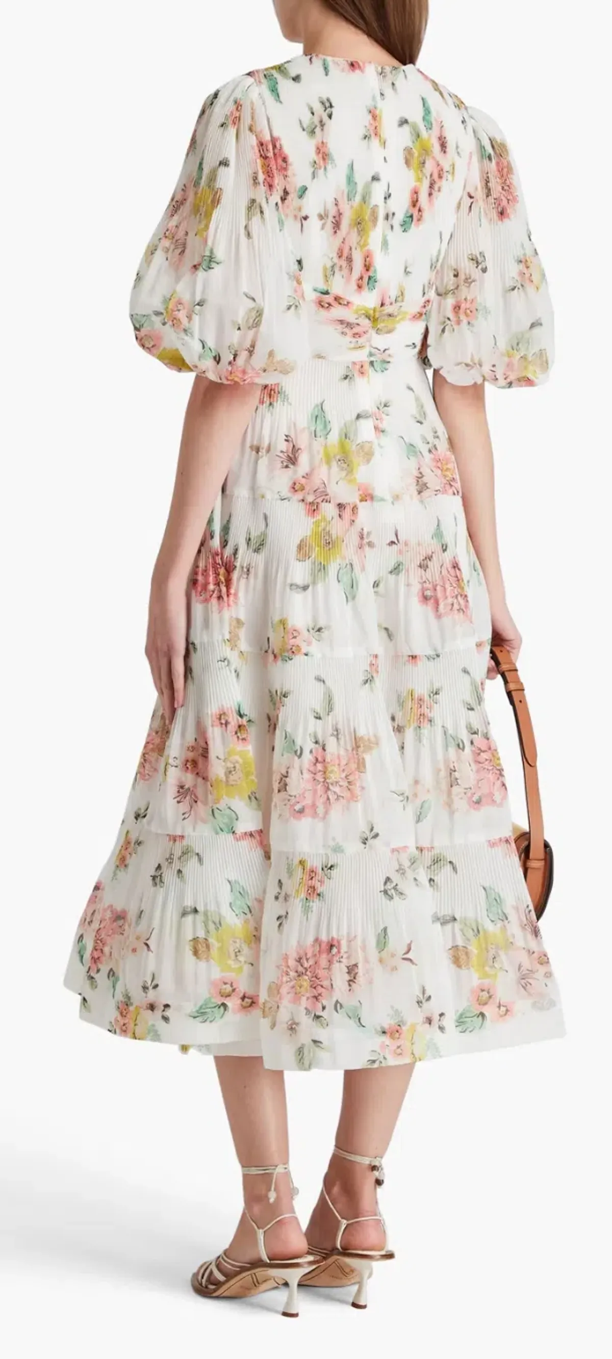 ZIMMERMANN PLEATED MIDI DRESS SIZE 4 - Image 2