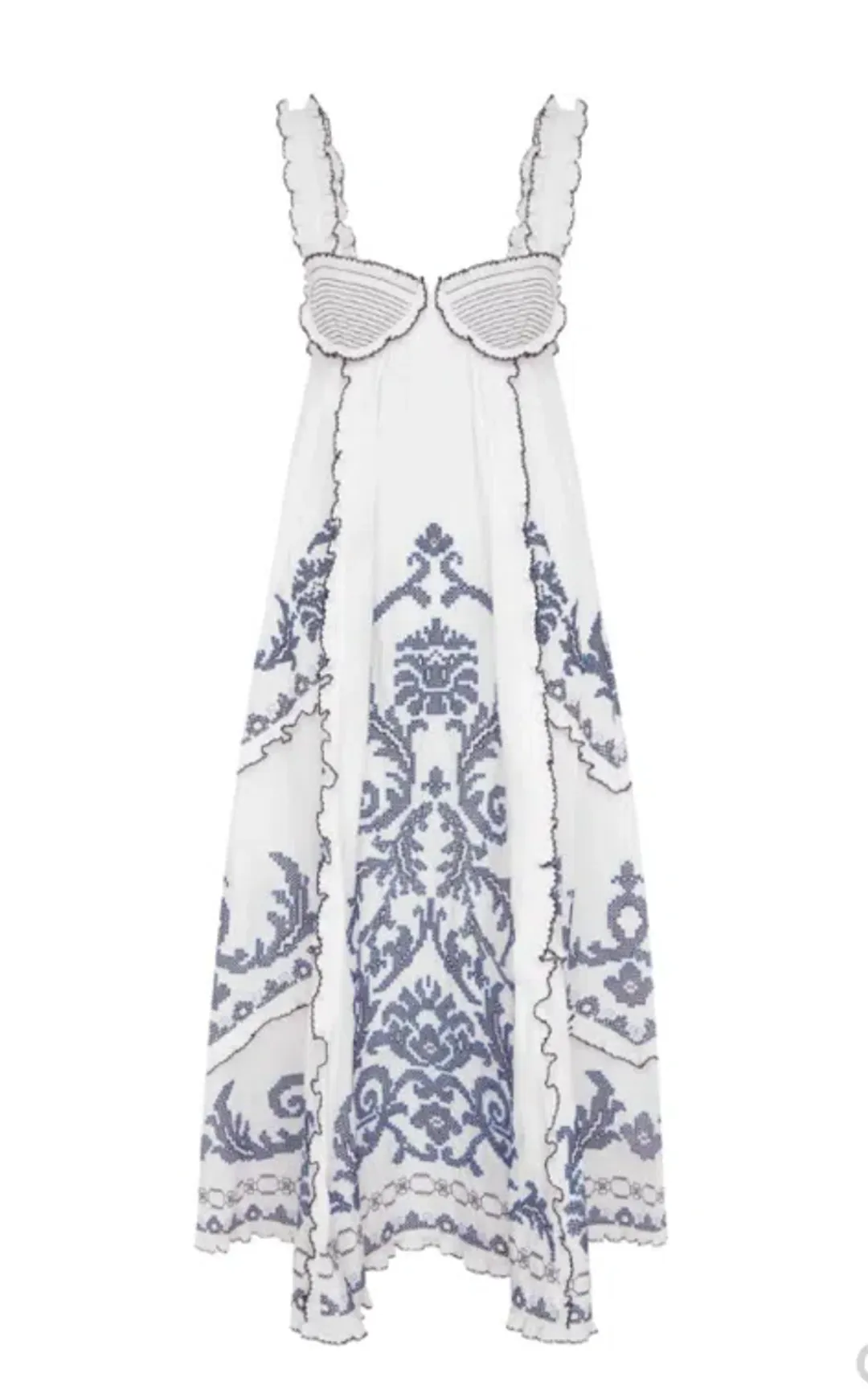 Alémais Hazel Smock Embroidered Midi Size 16 for rent on The Volte - main image