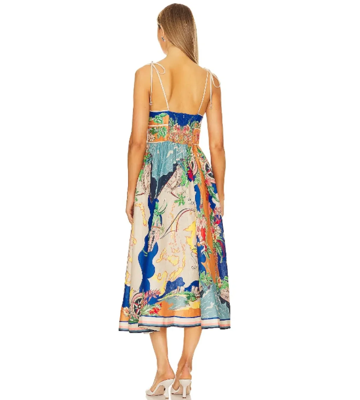 Zimmermann Alight Picnic Midi Dress Print Size 1 AU 10 - Image 4
