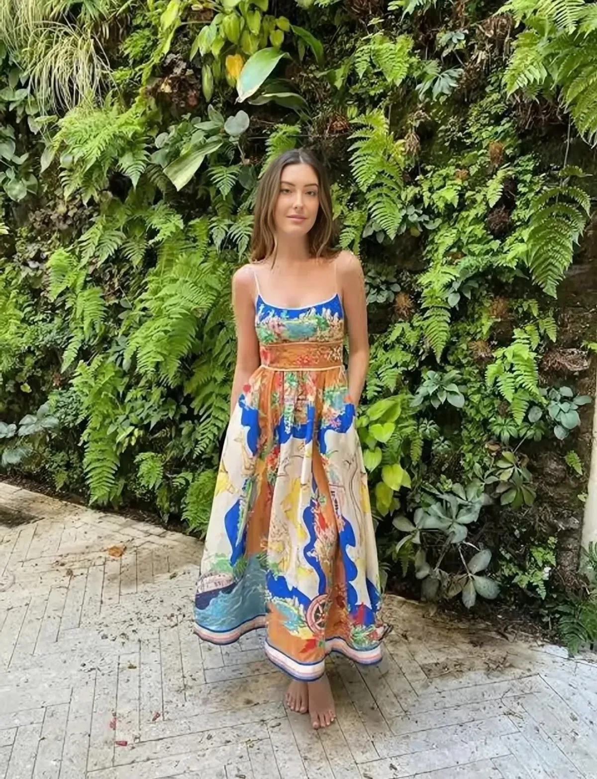 Zimmermann Alight Picnic Midi Dress Print Size 1 AU 10 - Image 1