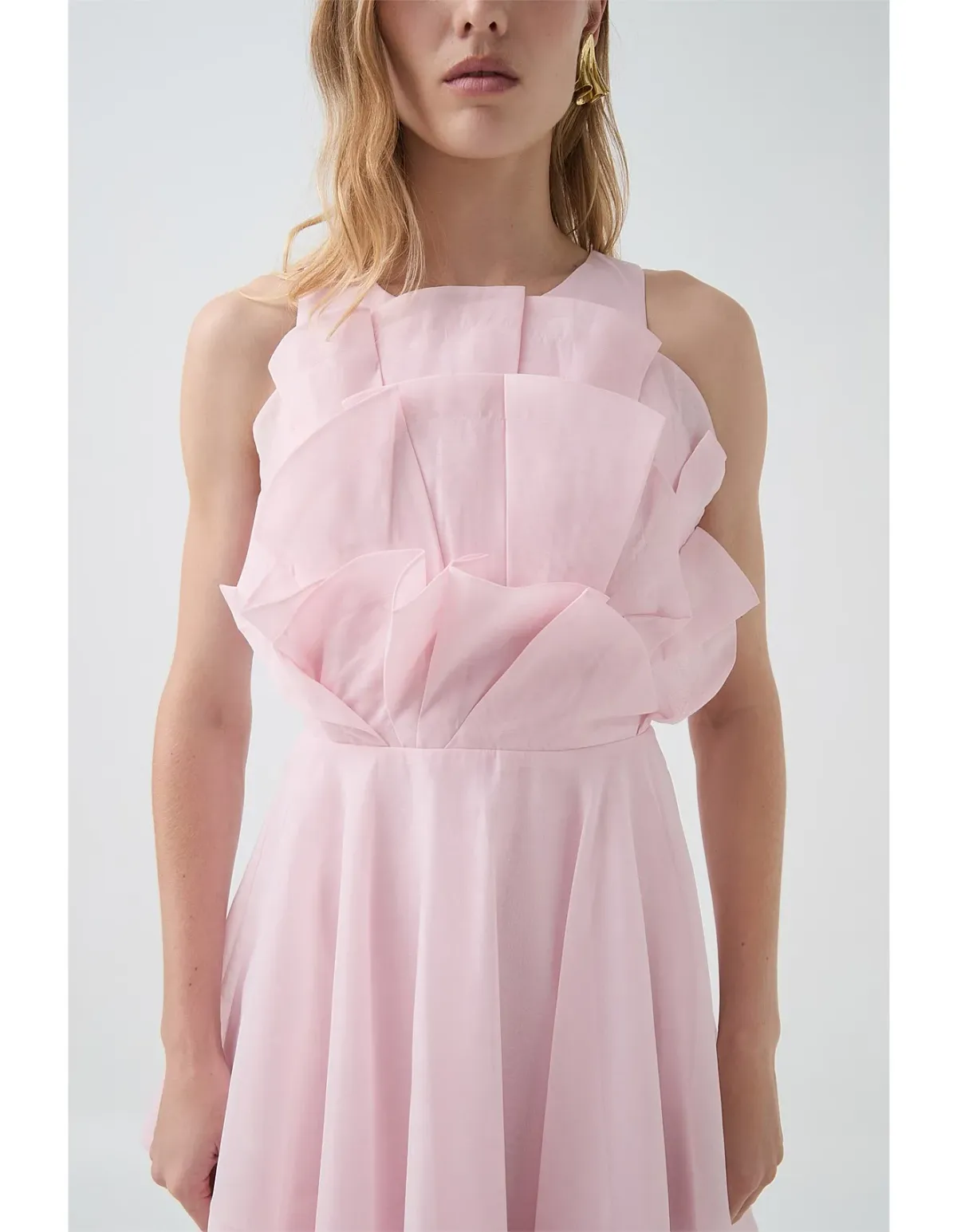 Aje Selestia Midi Dress Ash Pink Size 6 - Image 3