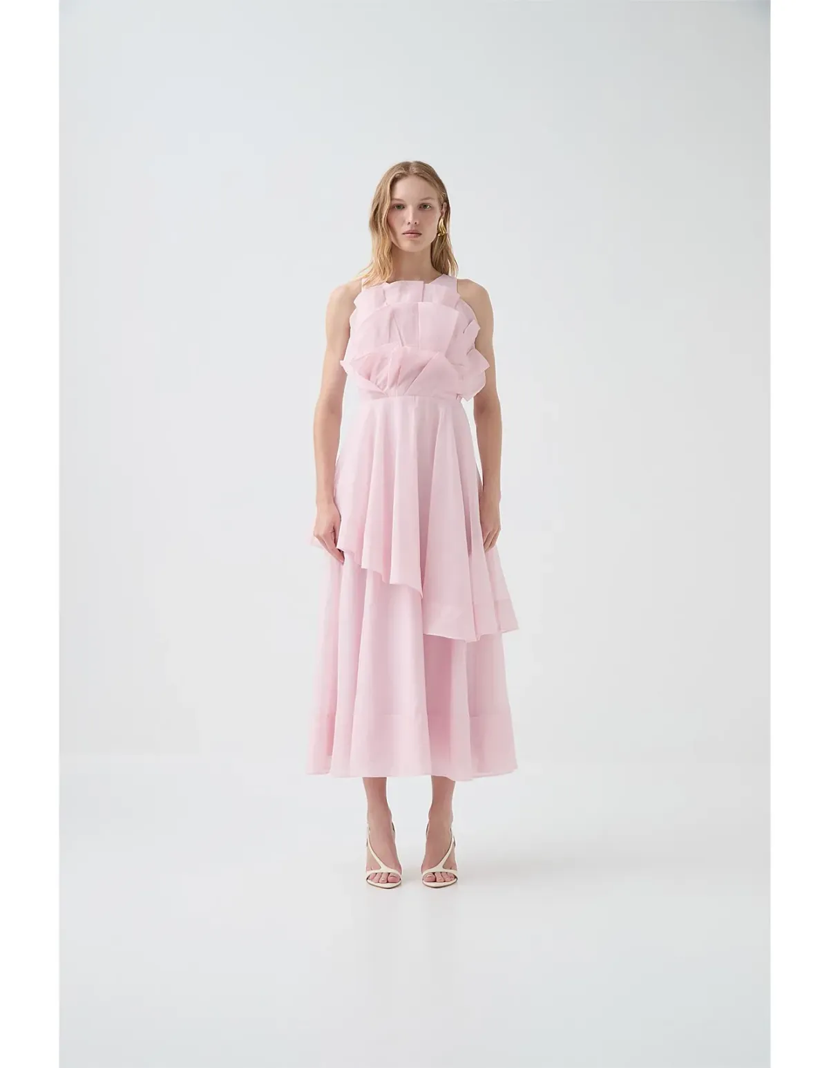 Aje Selestia Midi Dress Ash Pink Size 6 - Image 1