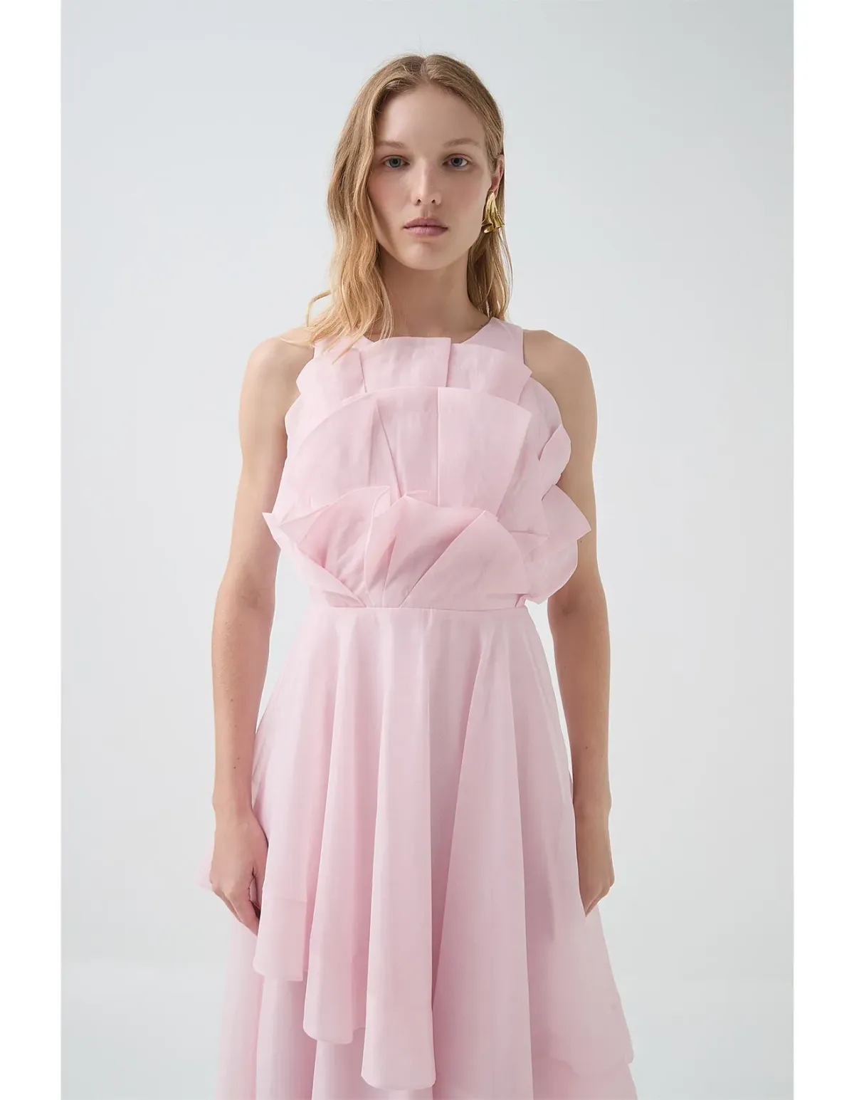 Aje Selestia Midi Dress Ash Pink Size 6 - Image 2