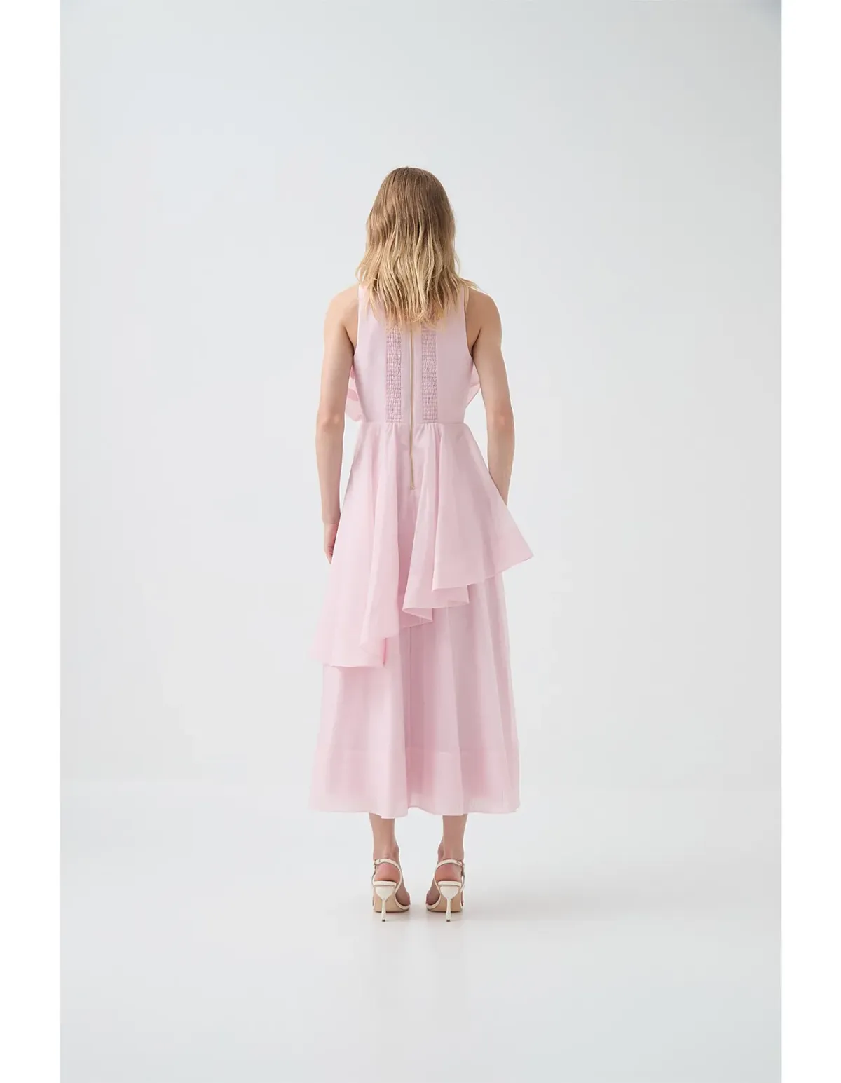 Aje Selestia Midi Dress Ash Pink Size 6 - Image 5