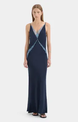 Sir the Label Elsie Lace Maxi Gown Navy Size 0 / AU 6 for rent on The Volte - image 1