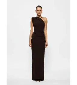 Effie Kats Greer Gown in Coffee Size AU14 for rent on The Volte - image 1