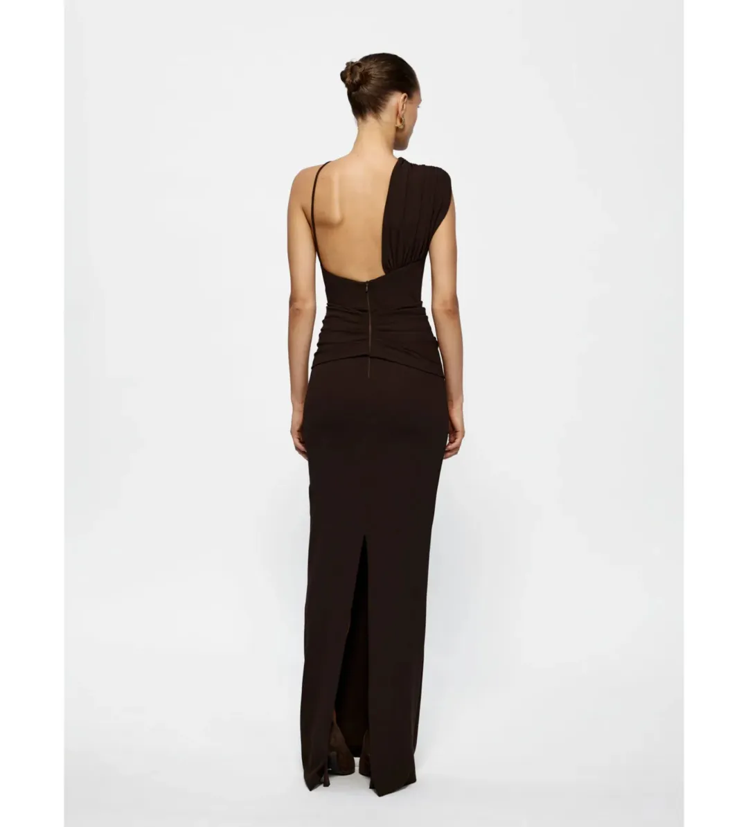 Effie Kats Greer Gown in Coffee Size AU14 for rent on The Volte - main image