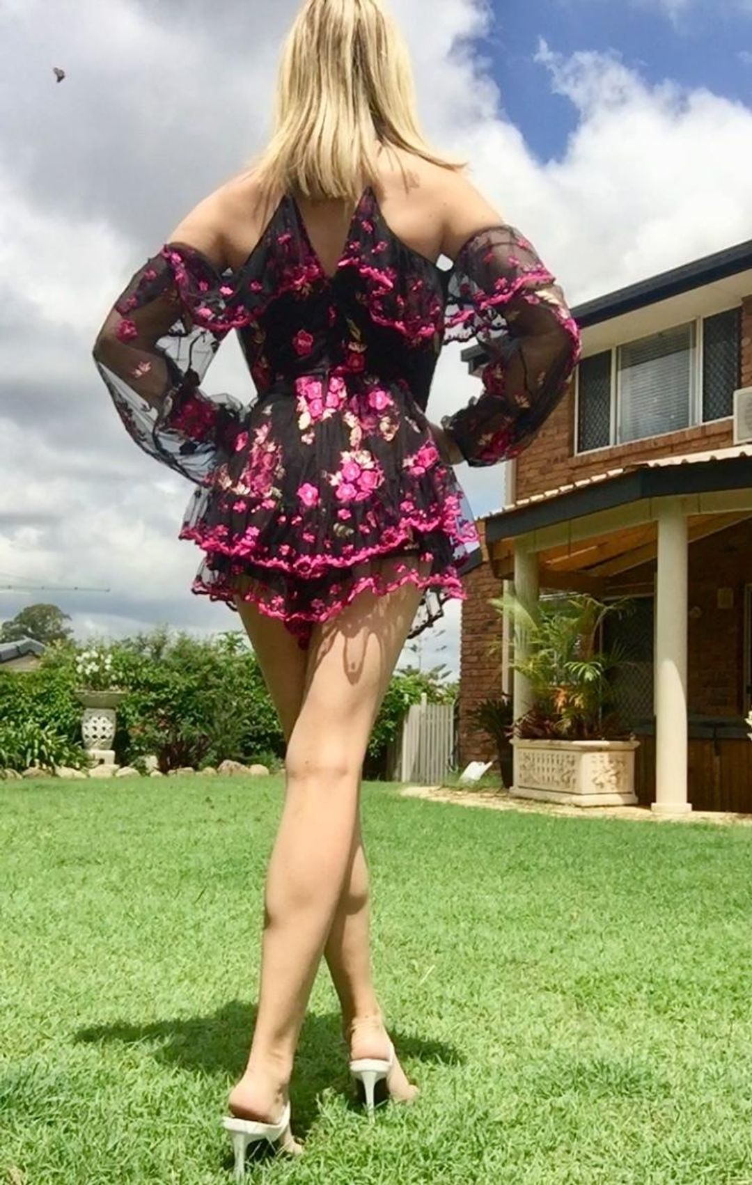 Alice McCall A Girl Like You Playsuit Black Pink Size 8 for rent on The Volte - main image