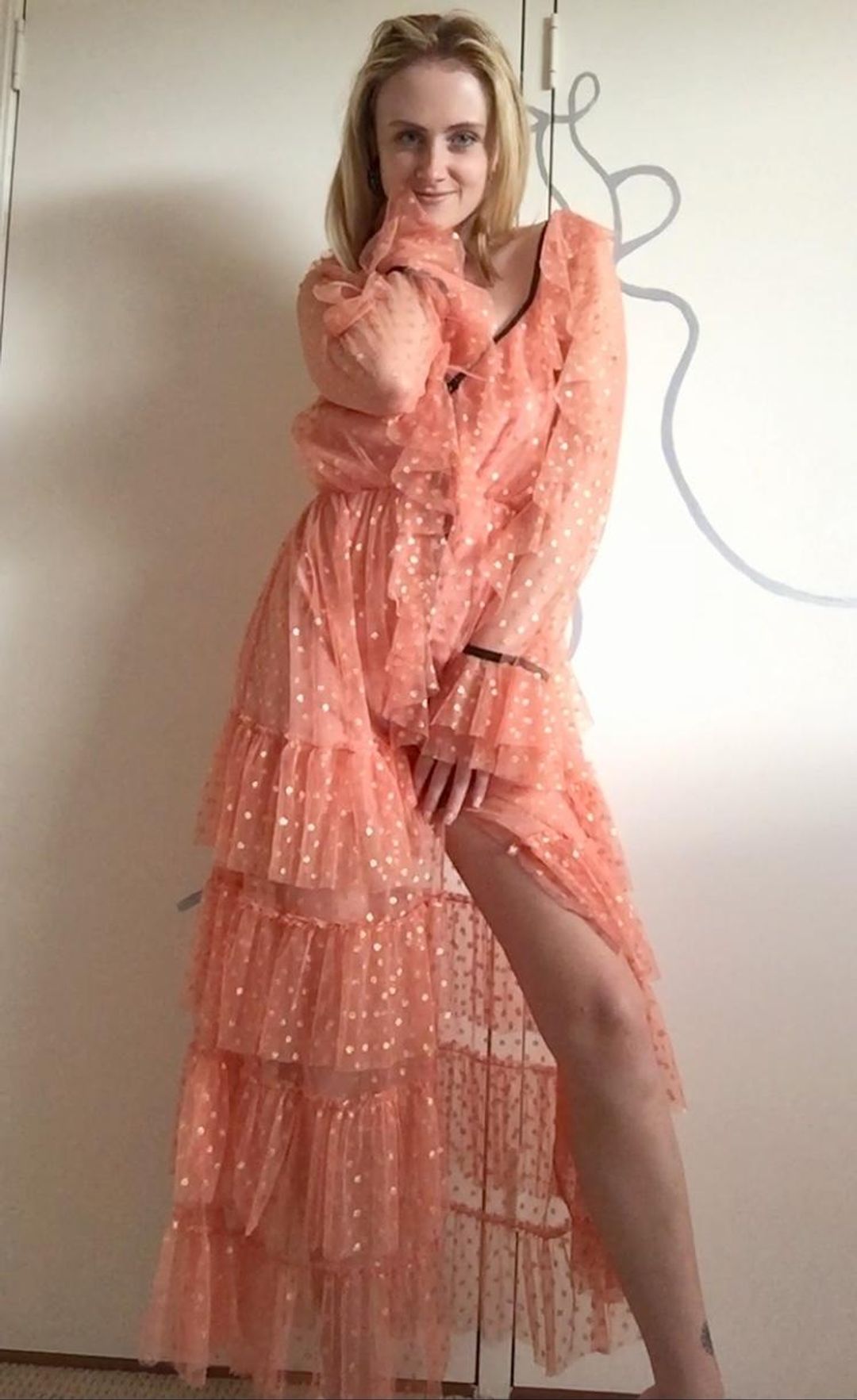 Alice McCall Flamenco Maxi Dress Rose Size 8 for rent on The Volte - main image