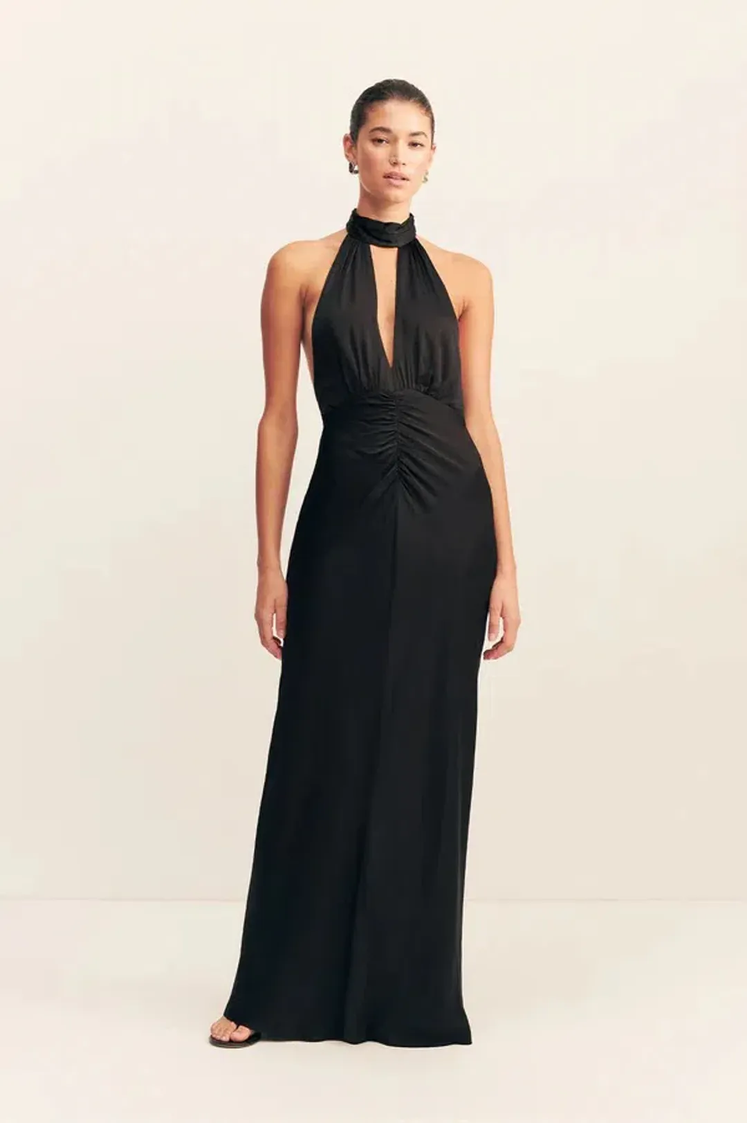 Shona Joy Agnes Halter Neck Maxi Black Size AU 6 for rent on The Volte - main image