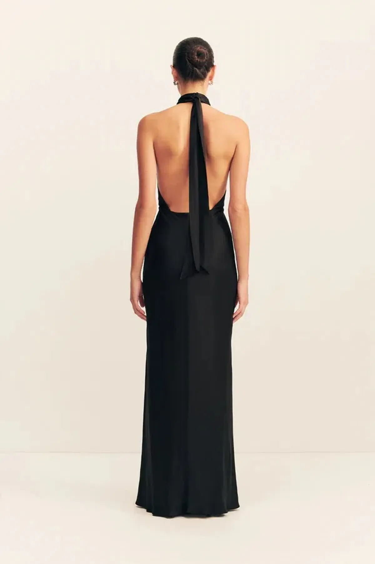 Shona Joy Agnes Halter Neck Maxi Black Size AU 6 - Image 4