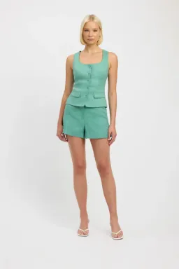 Kookai Palm Vest Top & Short Set Four Leaf Clover Green Size 8 / 10 for rent on The Volte - image 1