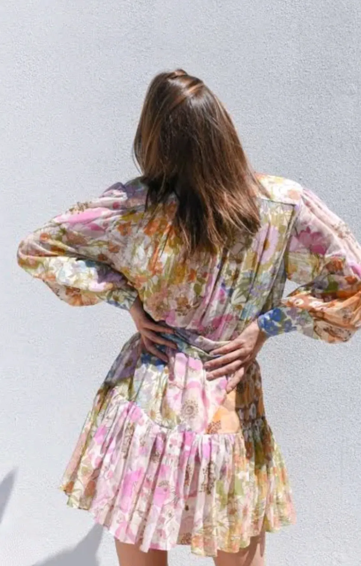 Zimmermann Super Eight Lantern Mini Dress in Floral Size 1 AU 10 - Image 4
