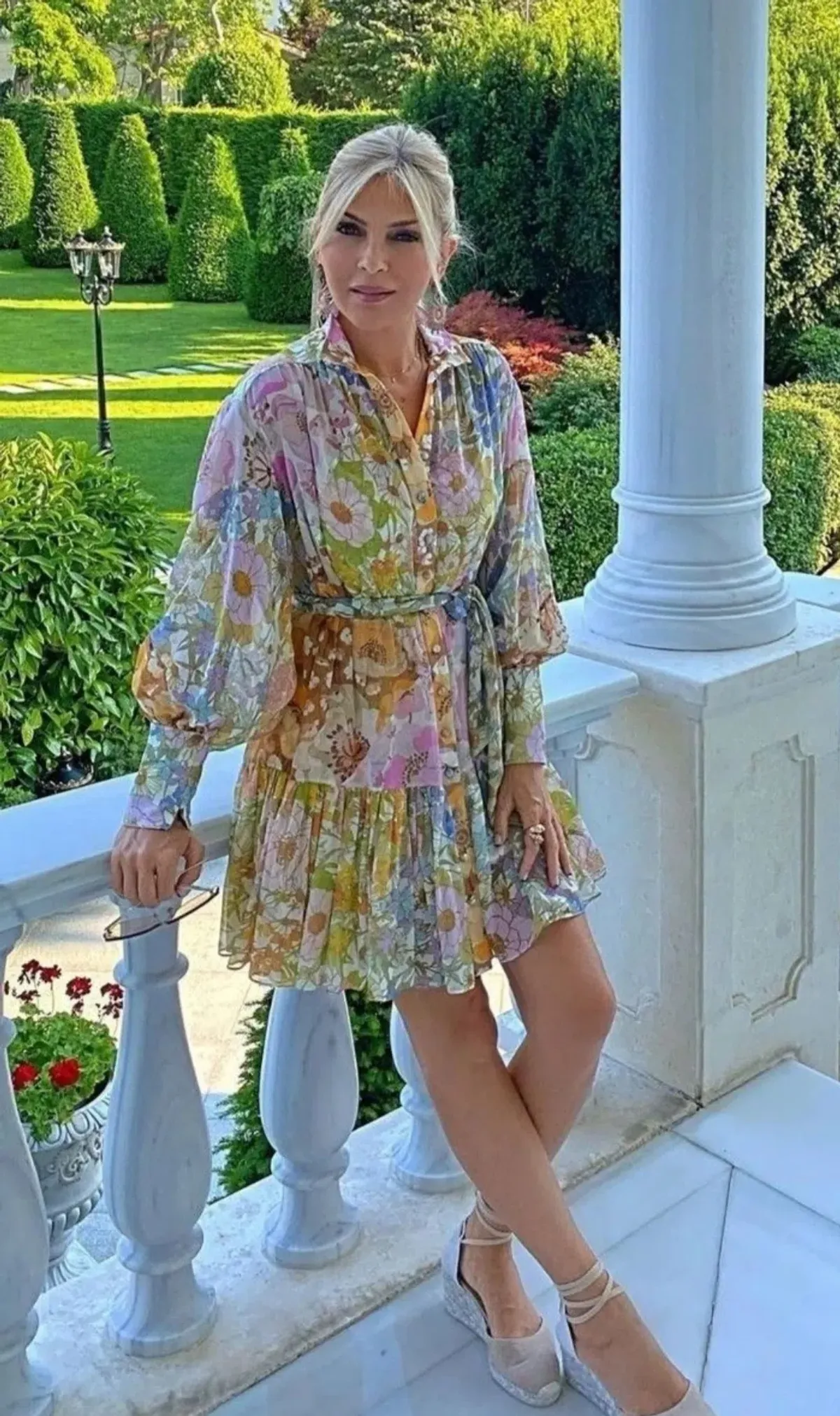 Zimmermann Super Eight Lantern Mini Dress in Floral Size 1 / AU 10 for rent on The Volte - main image