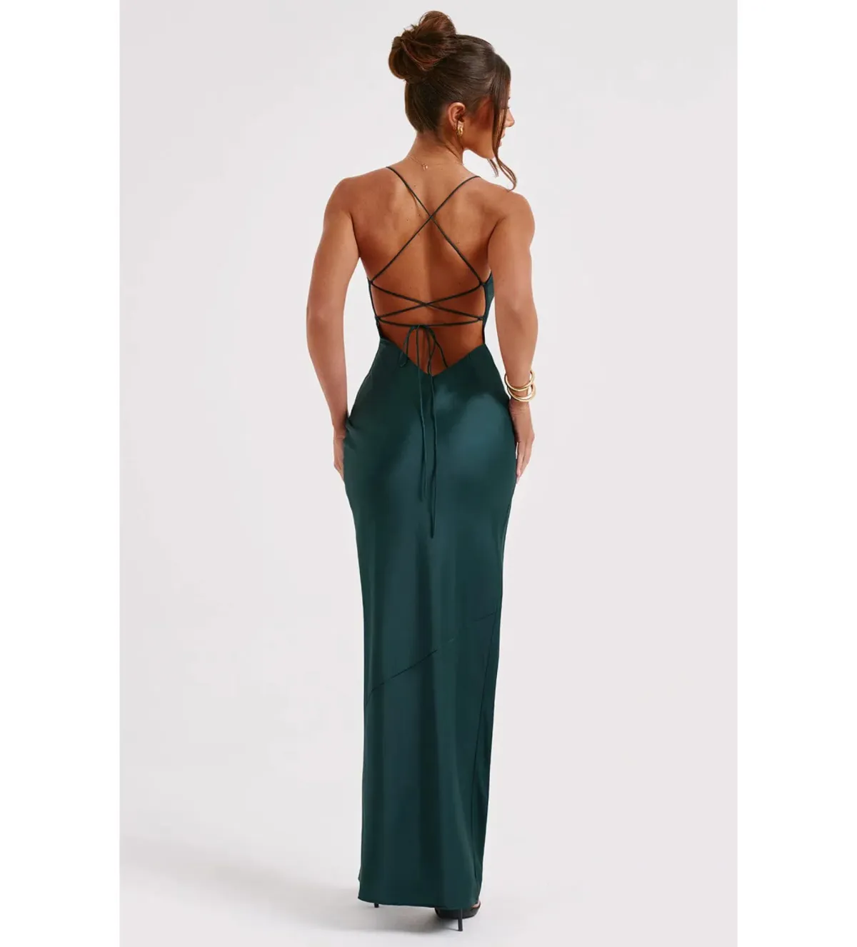 Babyboo Misha Maxi Dress in Emerald Green Size 6 - Image 2