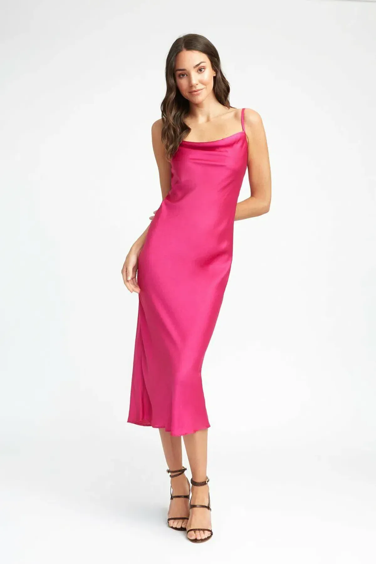 Kookai Como Slip Dress in Fuchsia Size 6 - Image 1