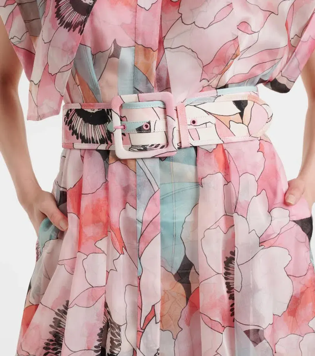Rebecca Vallance Bridal Bouquet Maxi Gown Pink Floral Size 8 for rent on The Volte - main image