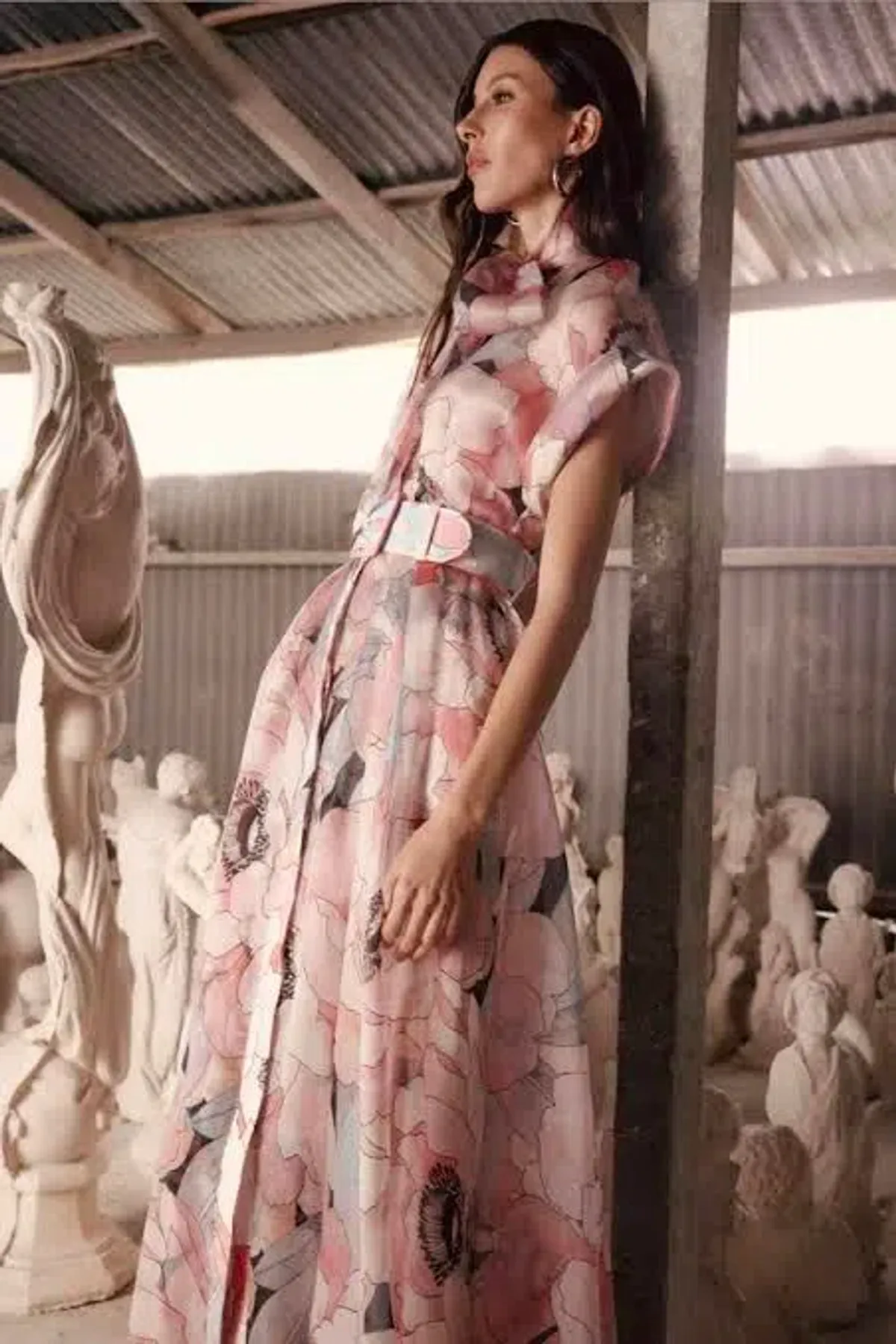 🌸 New REBECCA VALLANCE Bridal Bouquet Gown – Pink Floral – Size 8 Maxi Dress - Image 8