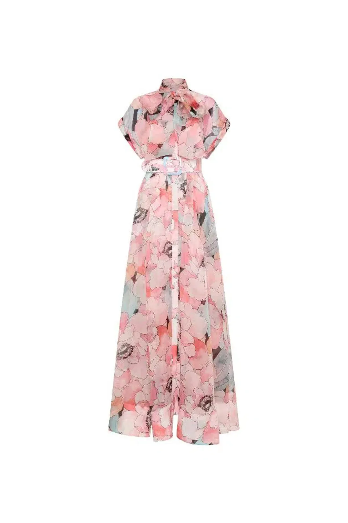 🌸 New REBECCA VALLANCE Bridal Bouquet Gown – Pink Floral – Size 8 Maxi Dress - Image 5