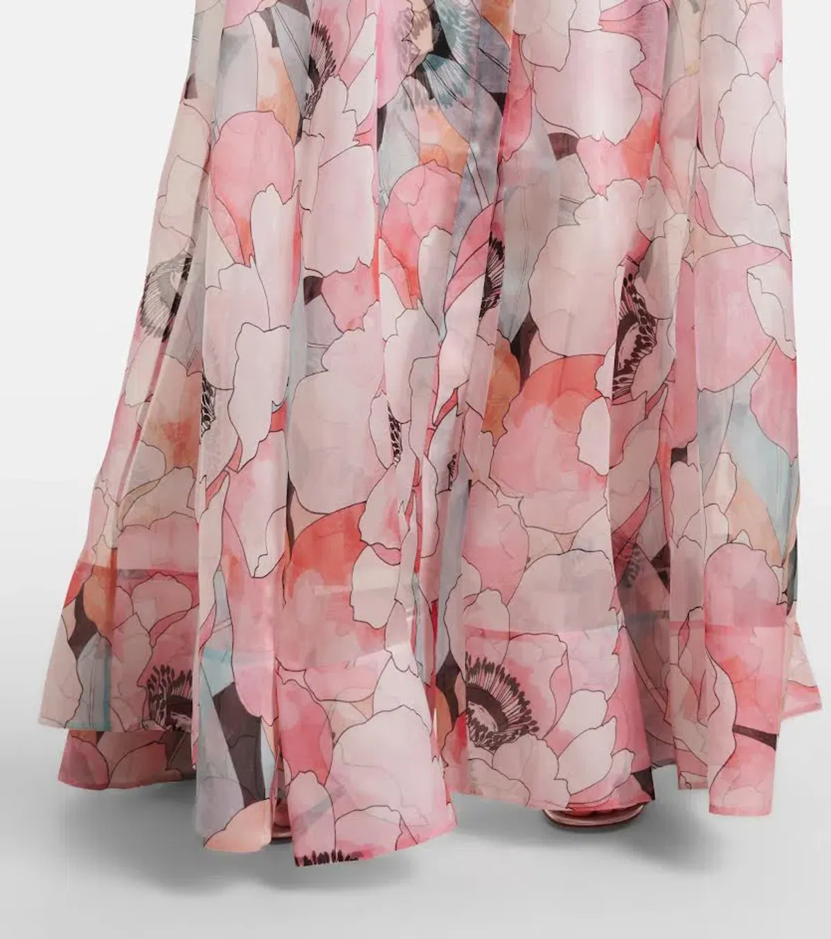 🌸 New REBECCA VALLANCE Bridal Bouquet Gown – Pink Floral – Size 8 Maxi Dress - Image 9