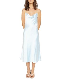 Third Form Cross Back Cowl Bias Slip Dress Powder Blue Size 10 for rent on The Volte - image 2