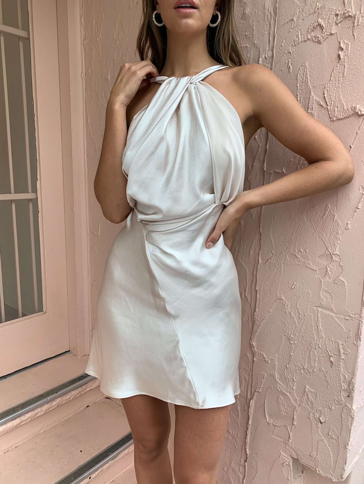 One Fell Swoop Audrey Mini Dress - Size 6 - Mother of Pearl - Image 2