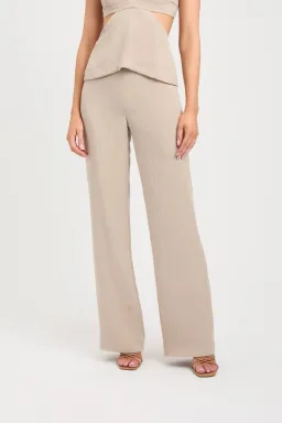 Kookai Hayman Top, Long-Line Vest & Sunday Pants Set Nougat Size 8 / 10 for rent on The Volte - image 5