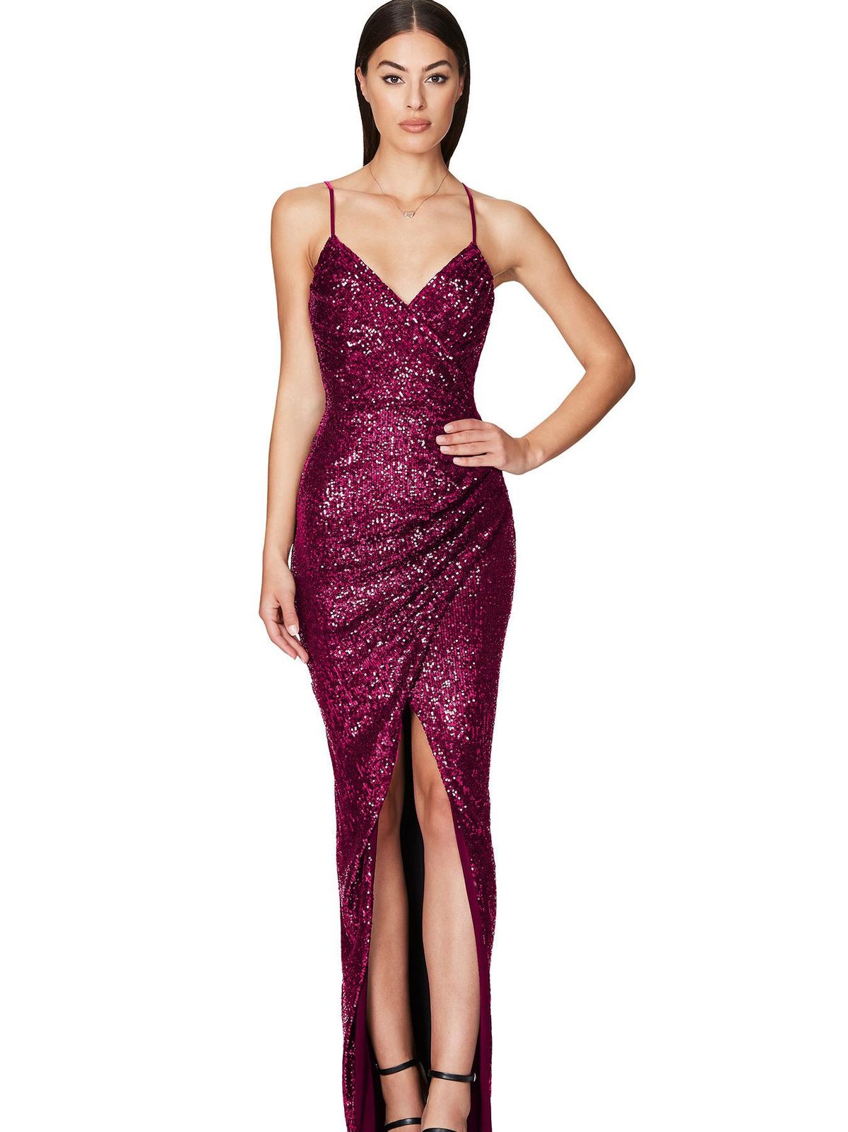 Nookie Cosmo Gown Fuchsia size 8 for rent on The Volte - main image