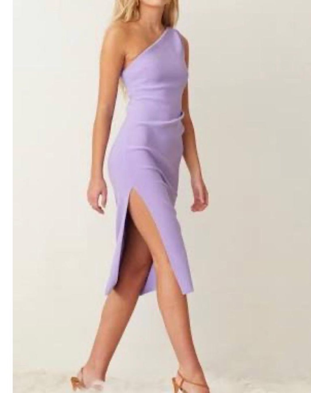 Bec & Bridge Gemma Asym Midi Dress Purple Size 8 for rent on The Volte - main image