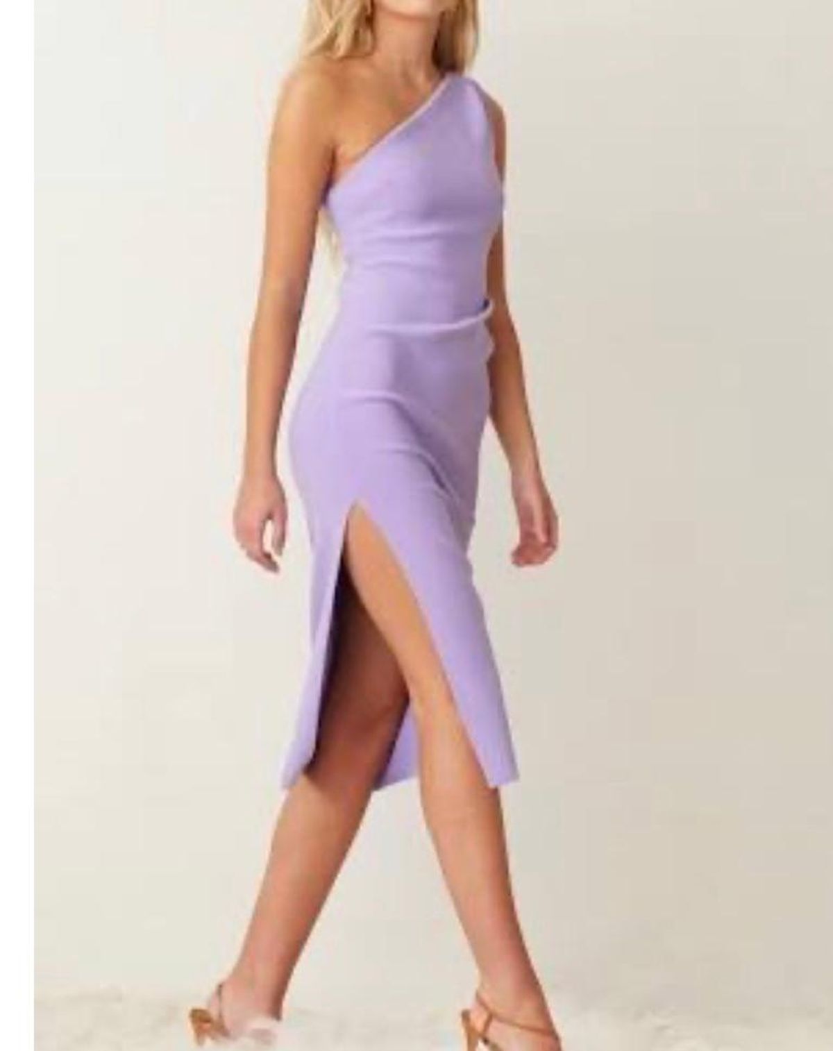 Bec & Bridge Gemma Asym Midi Dress Purple Size 8 for rent on The Volte - main image