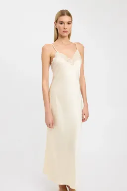 Kookai Juliette Silk Maxi Dress Butter Yellow Size 10 for rent on The Volte - image 2