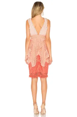 Thurley La Rambla Lace Midi Dress Pink Size 10 for rent on The Volte - image 2