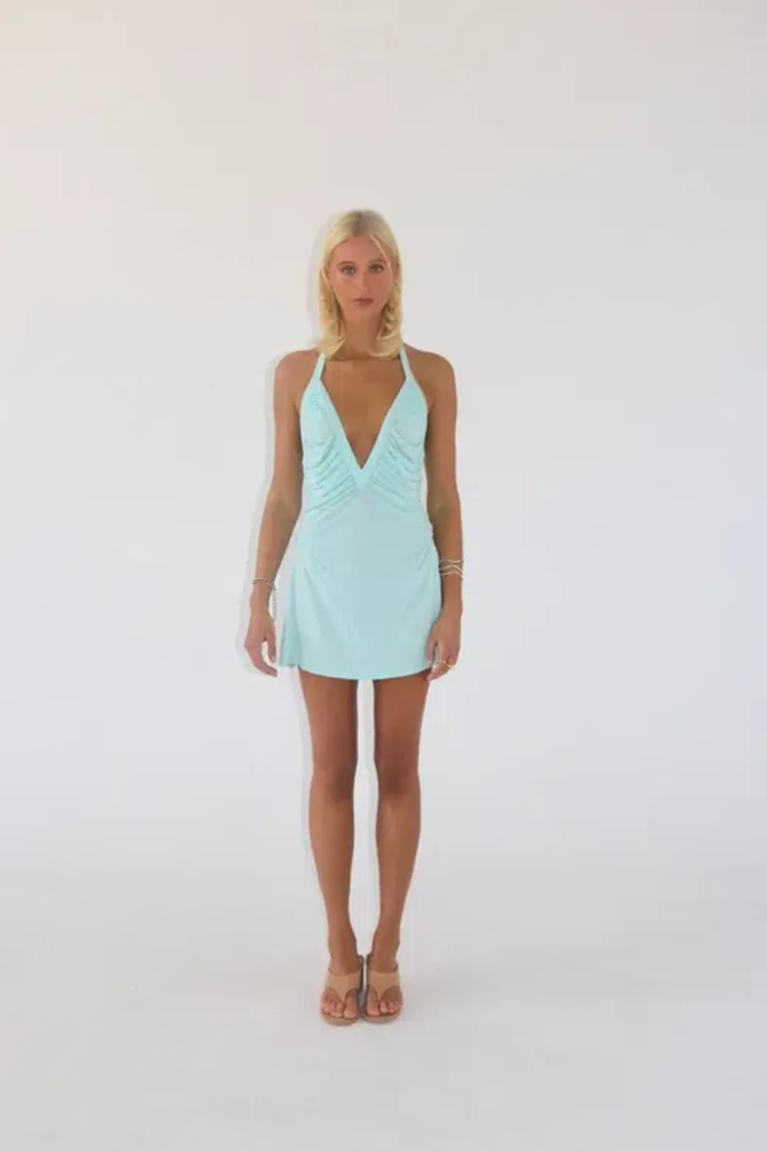 Solamusa Angelina Mini in Aqua Size 10 for rent on The Volte - main image